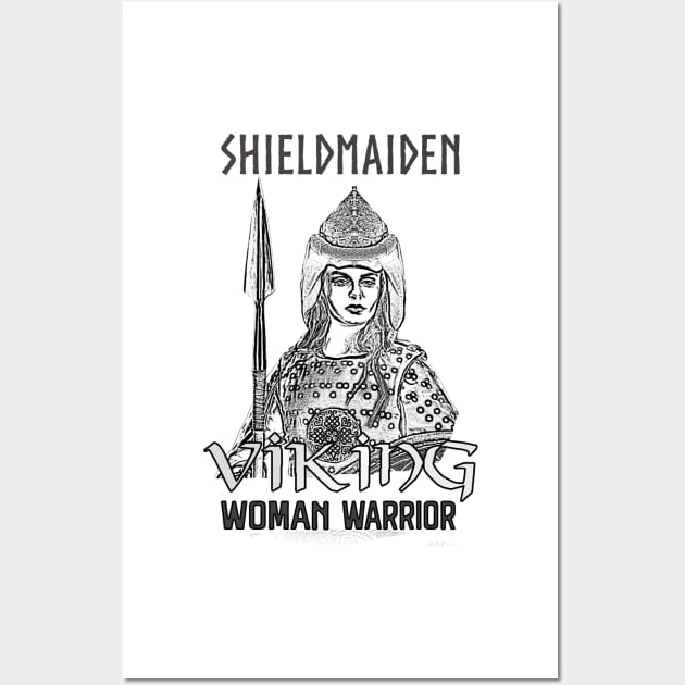 Shieldmaiden: Viking Woman Warrior - Vikings Wall Art by KrasiStaleva